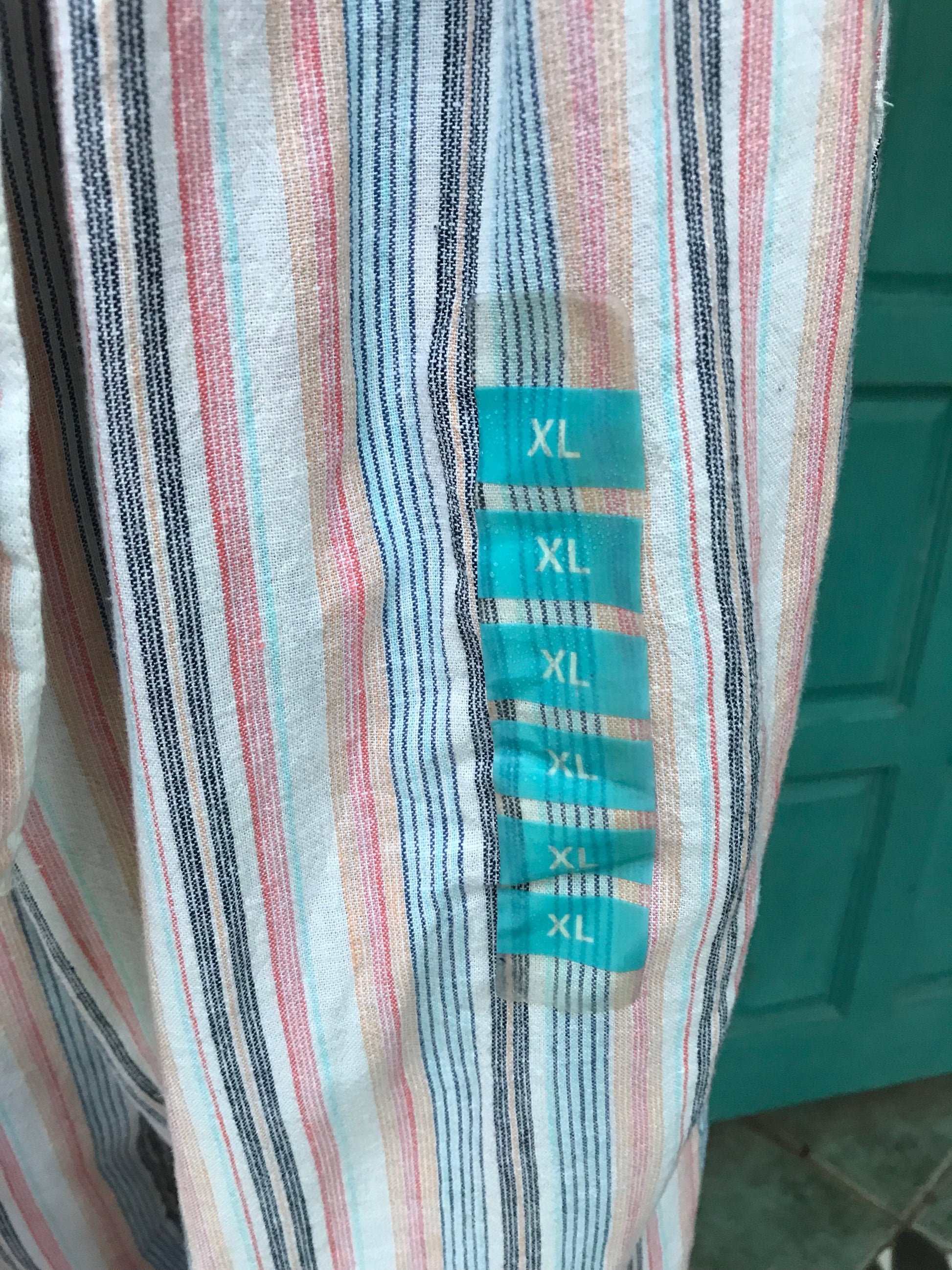 New organic Stripe Ruffle top pants... /XL