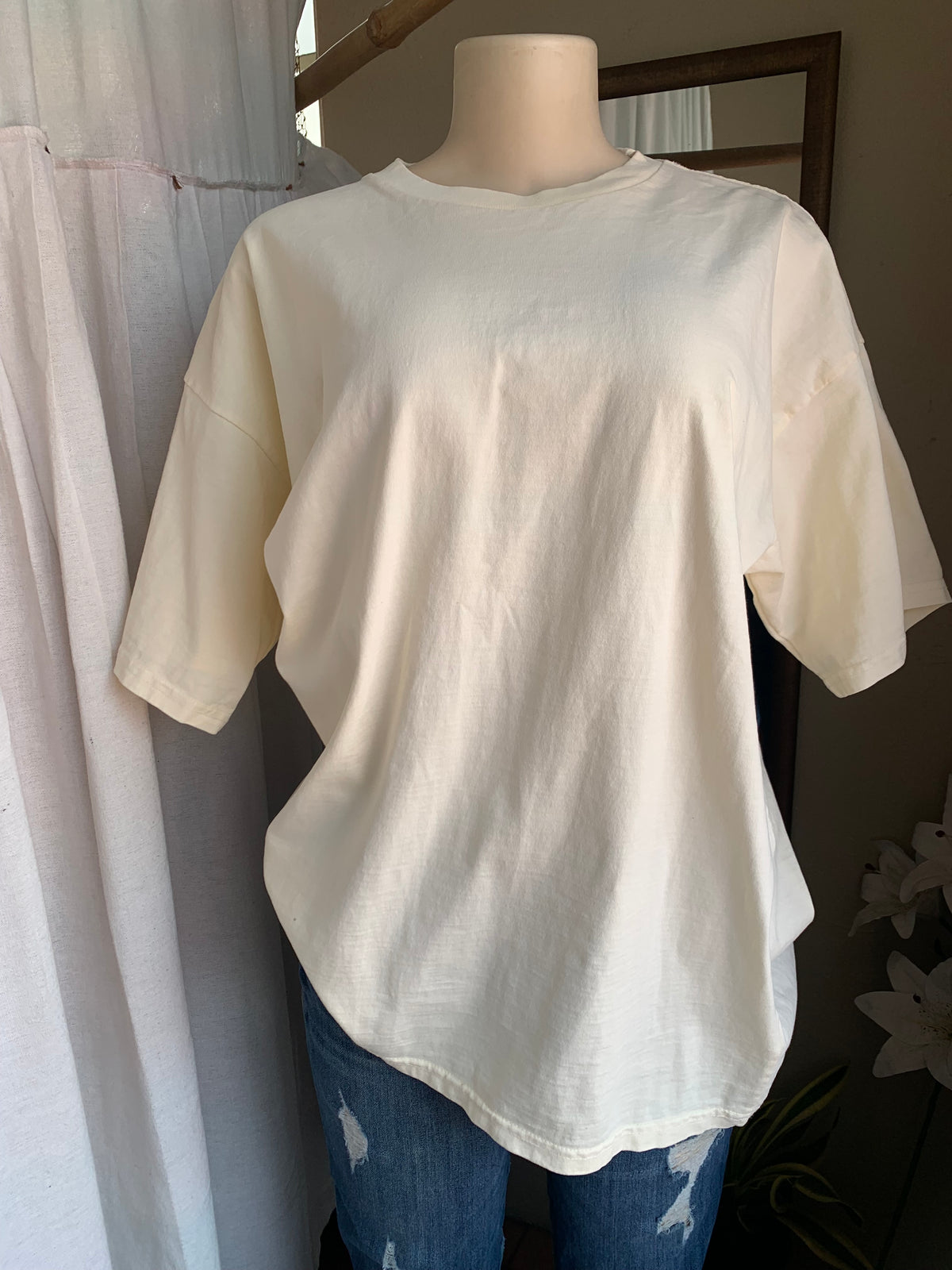 Thick cotton over sized T-shirt … L (small men)
