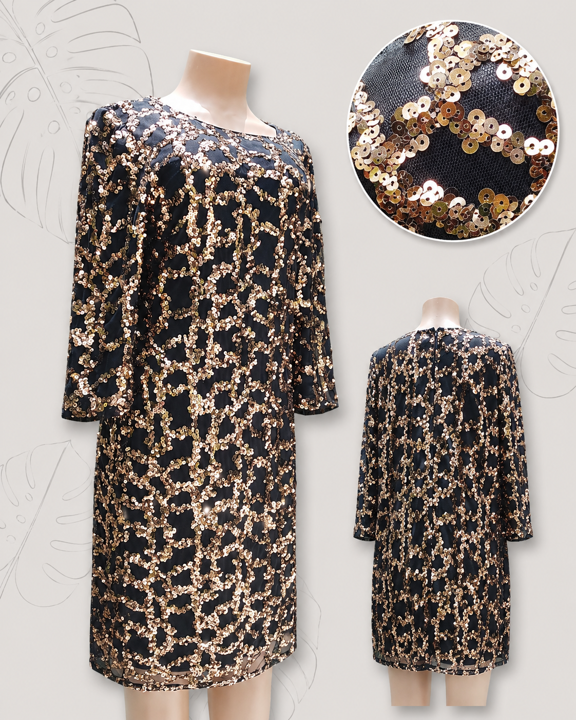 gold sequin semi formal dress . plus : 2X