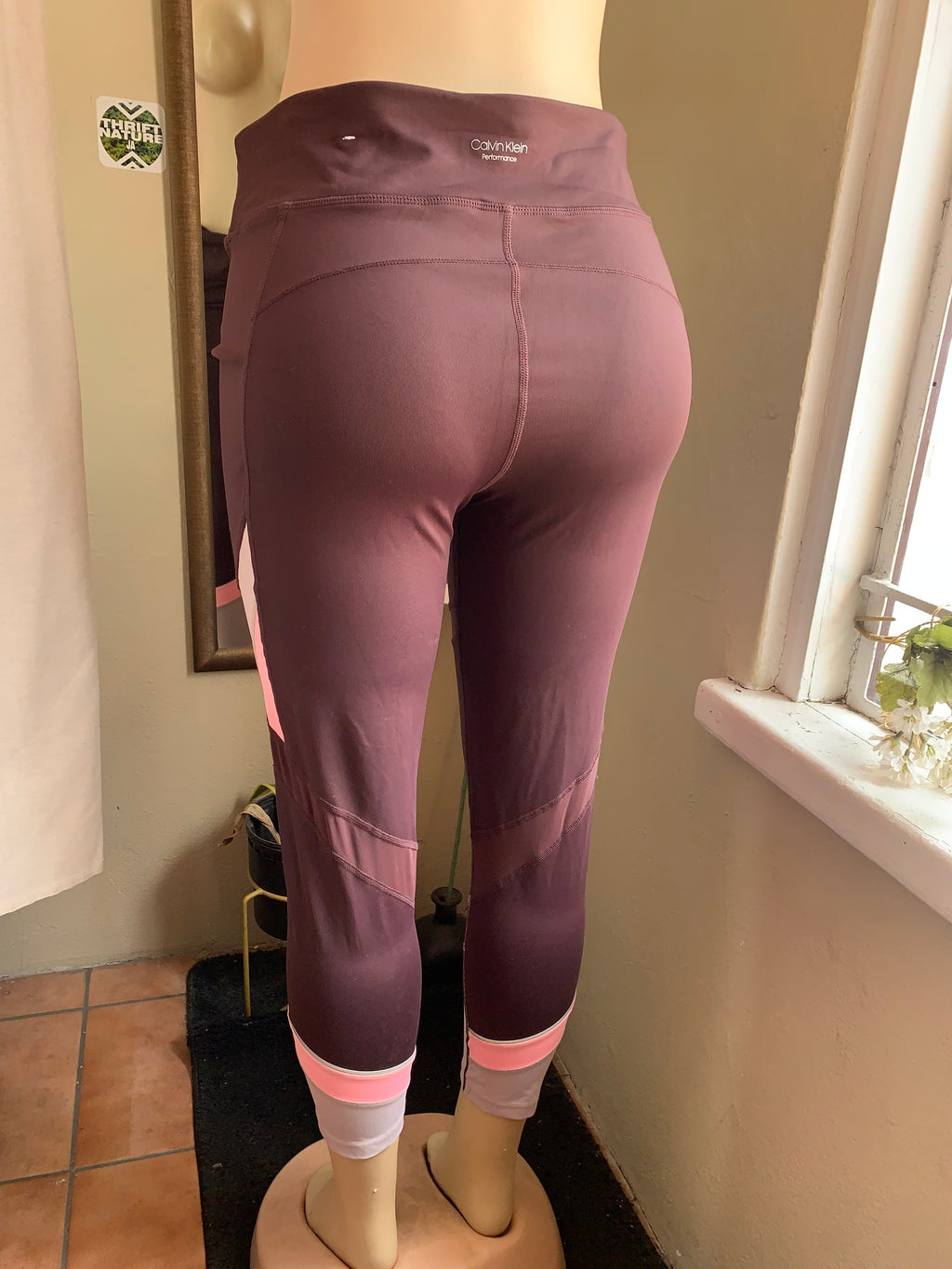 pink brown exercise legging ::: /XL