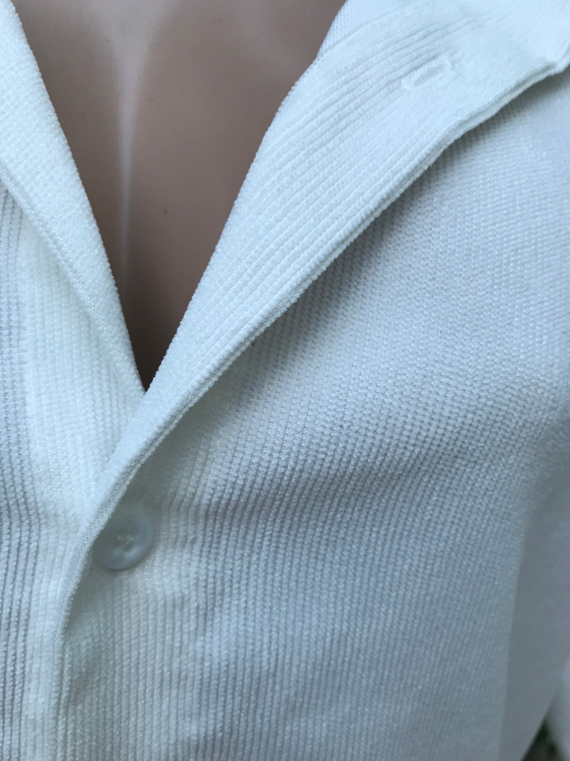 Mens white light corduroy shirt … 2X