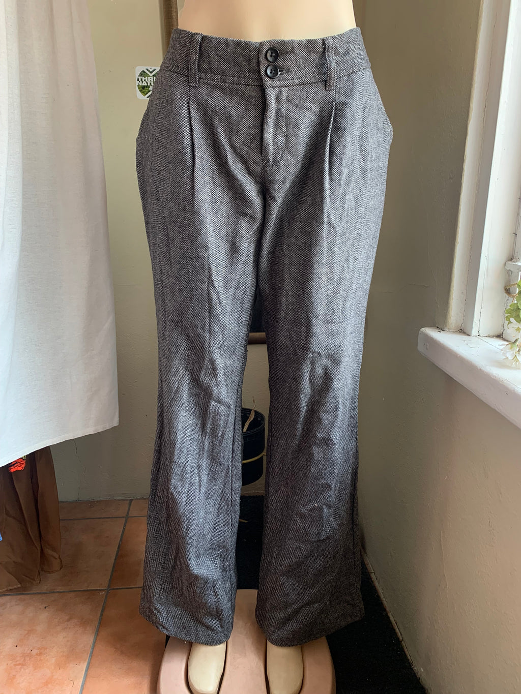 grey wide leg professional pants ::: Size 14 / L