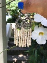 Load image into Gallery viewer, New cream chandelier bead silver earrings *** non tarnish (TNJ original)
