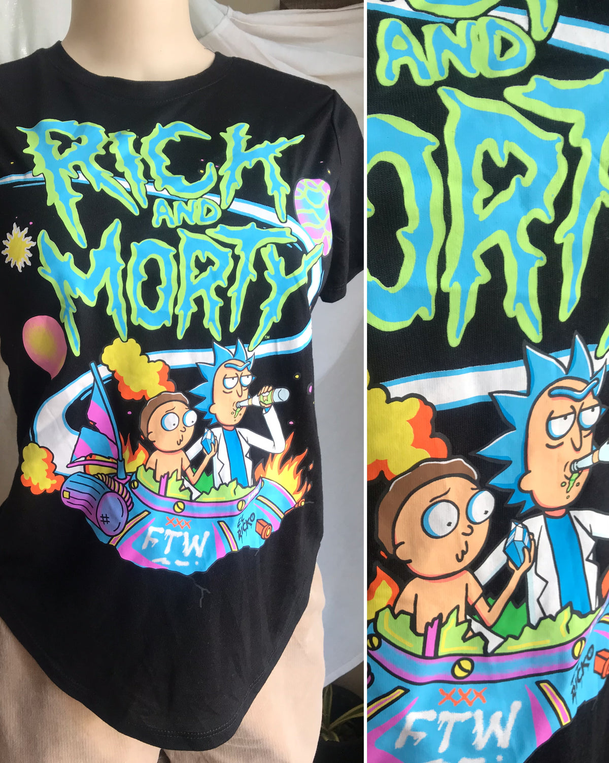 New Rick and Morty Graphic Tee Black ;;;...
