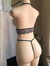 Load image into Gallery viewer, New black &amp; white 2 piece lingerie /XL : 2xlll
