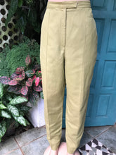 Load image into Gallery viewer, vintage linen blend olive green high waist pants ,,, M ^^^ :::
