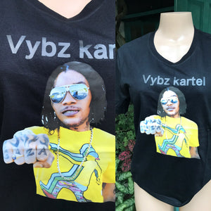 New Vybz Kartel Graphic Tee Black 100% Cotton ;;; M