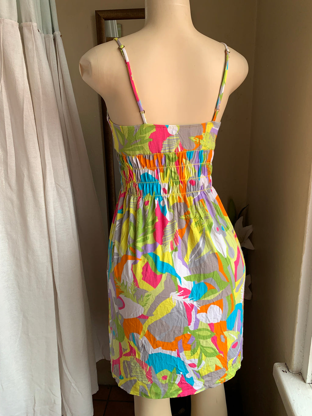 Bright multicoloured sun dress s/m