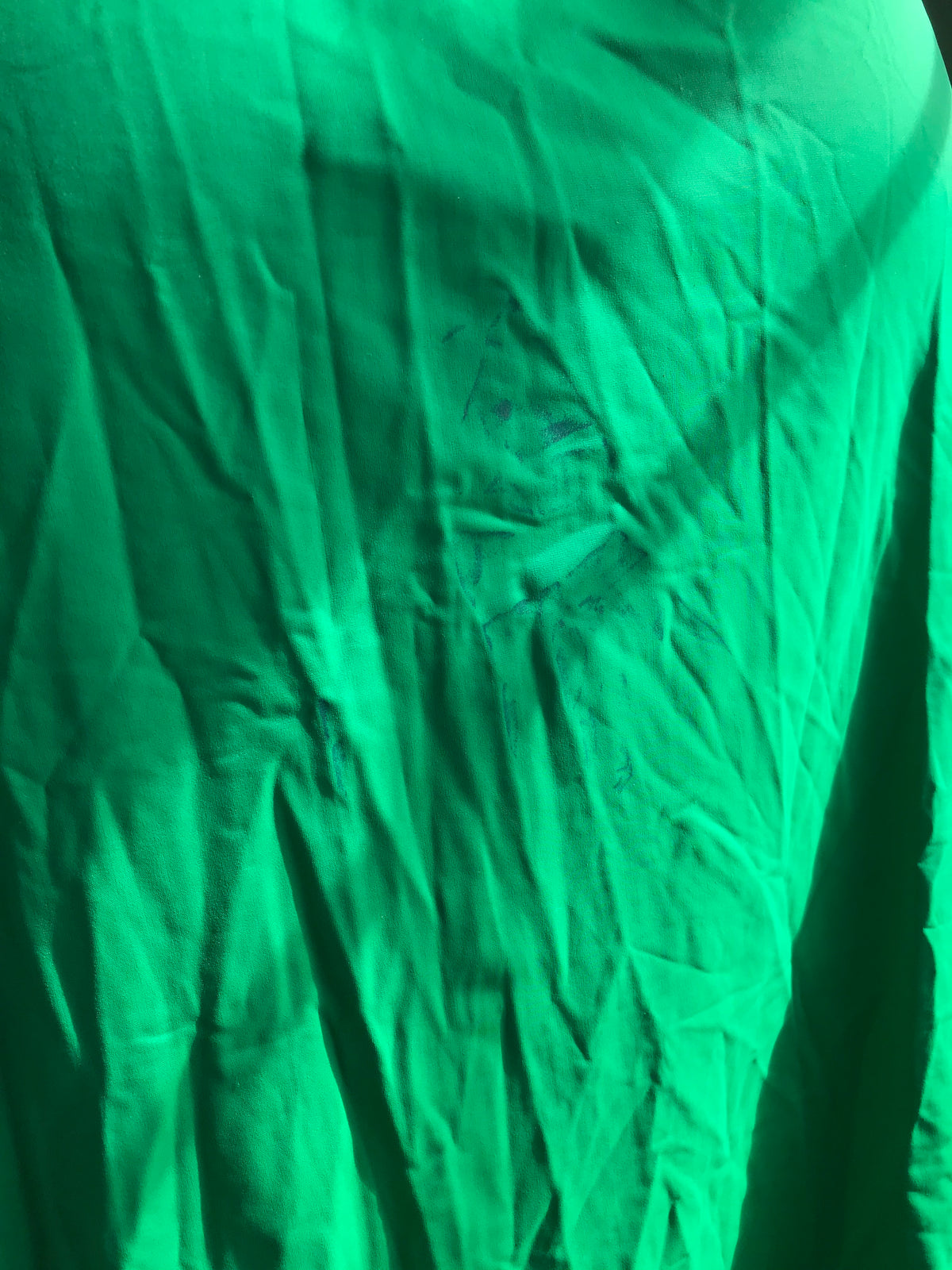 green wrap dress mid sleeve M-L