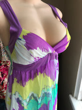 Load image into Gallery viewer, Purple print maxi dress . S
