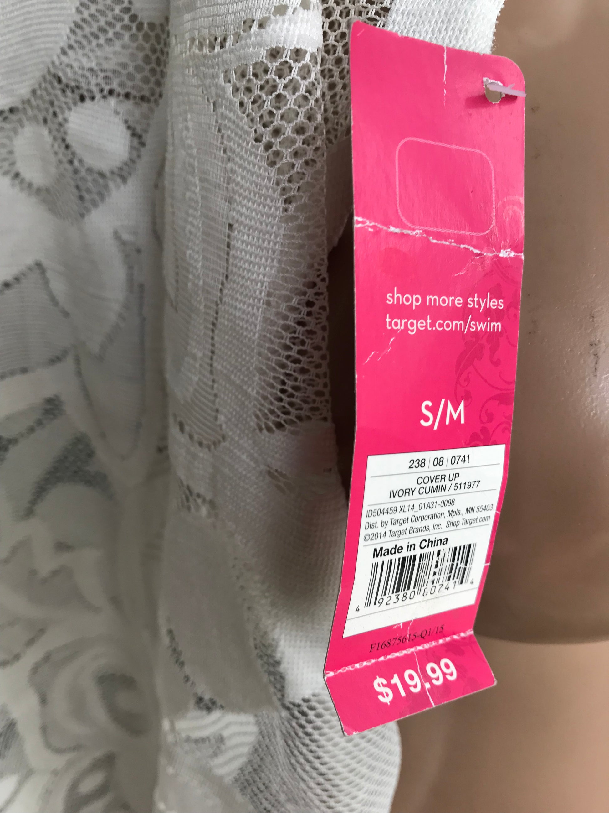 New with tag White lace curtain kimono cover / top / mini dress … one size incl plus