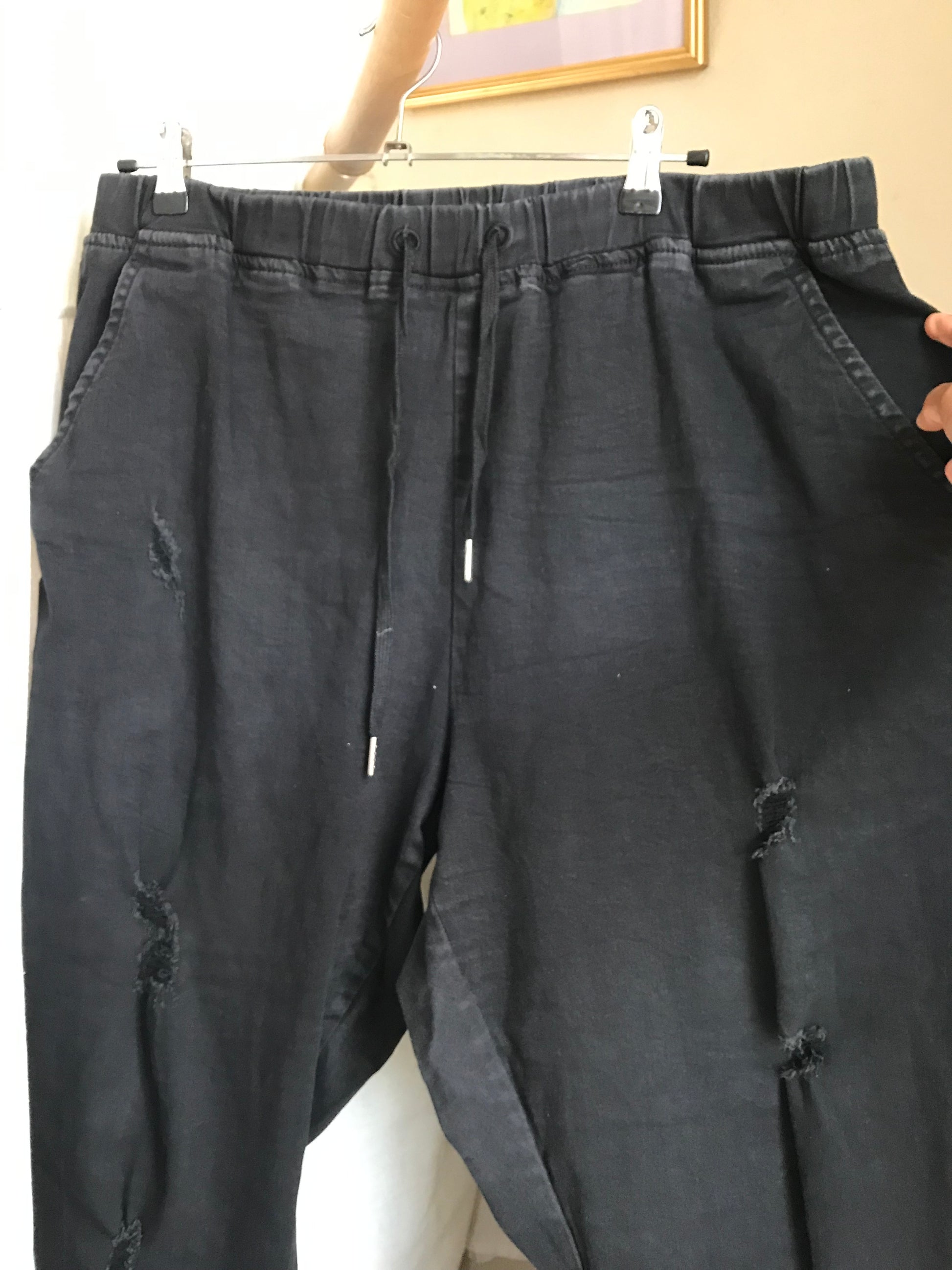 black distressed jogger jeans ::: /xl