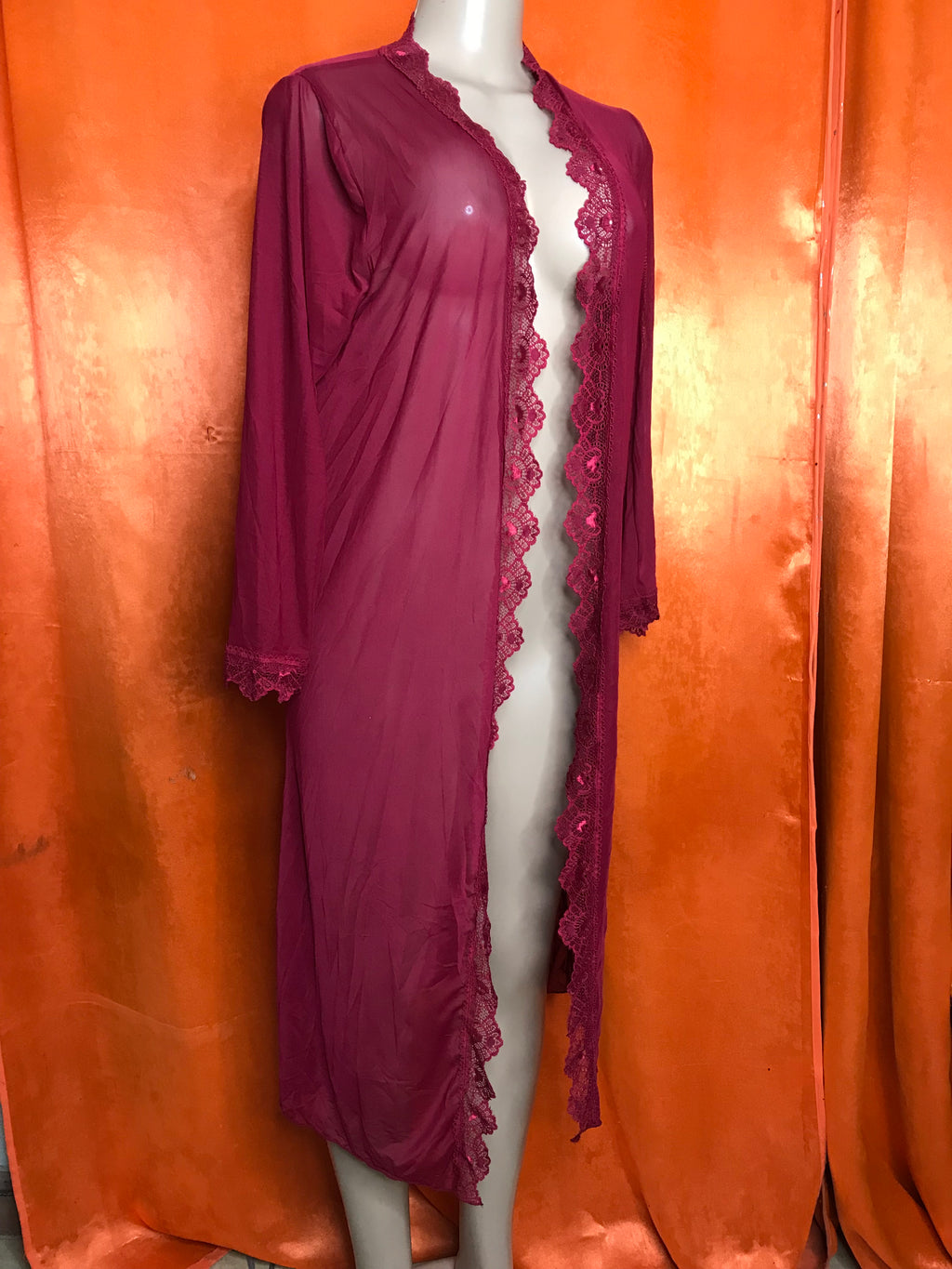 New Red mesh robe lingerie . L