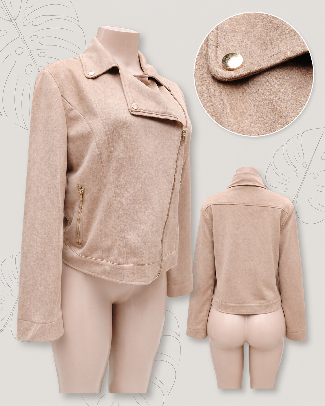 camel suede sip gold hardware jacket >>> large