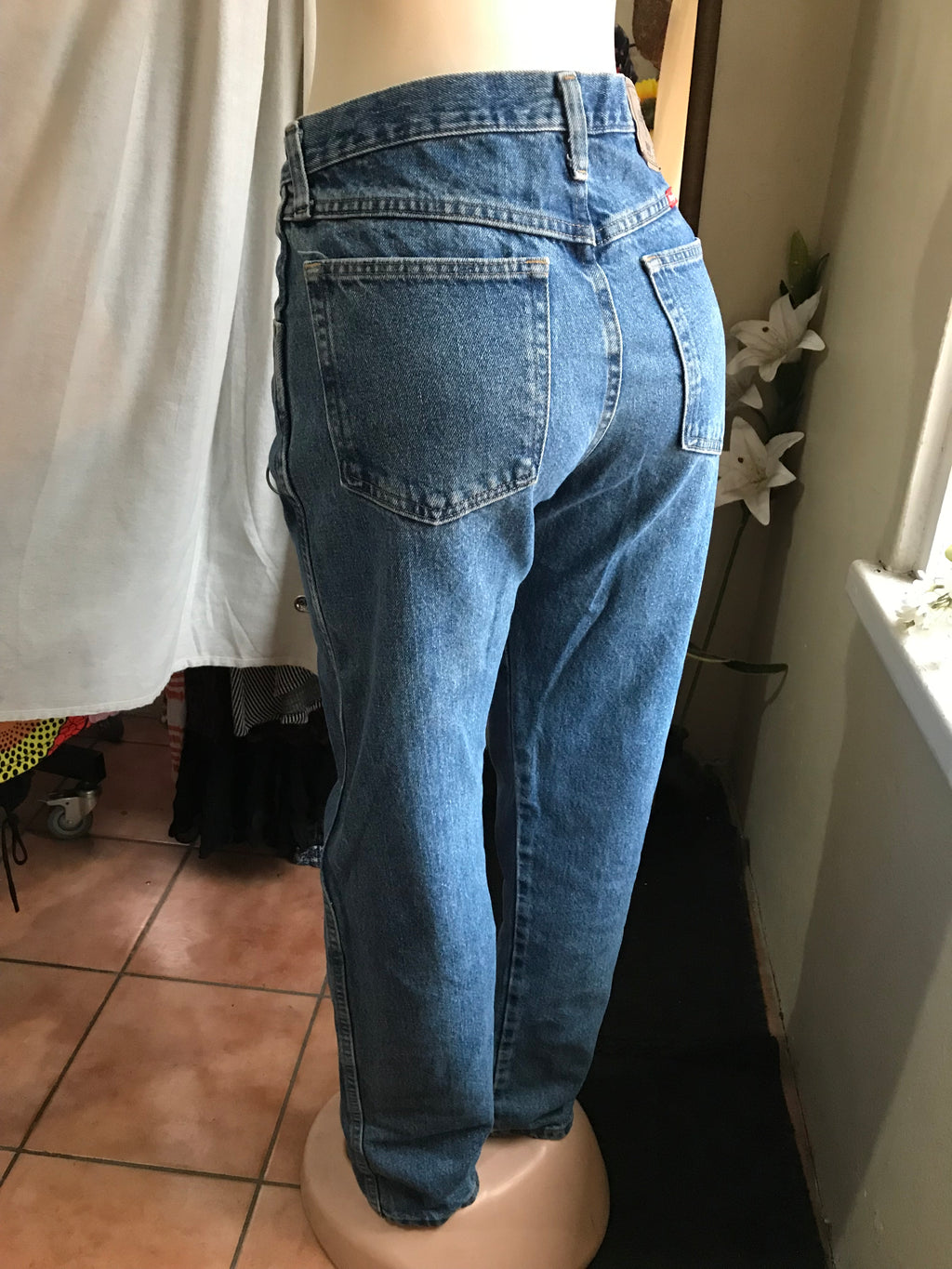 wrangler vintage mom jean blue w32 / m length 32