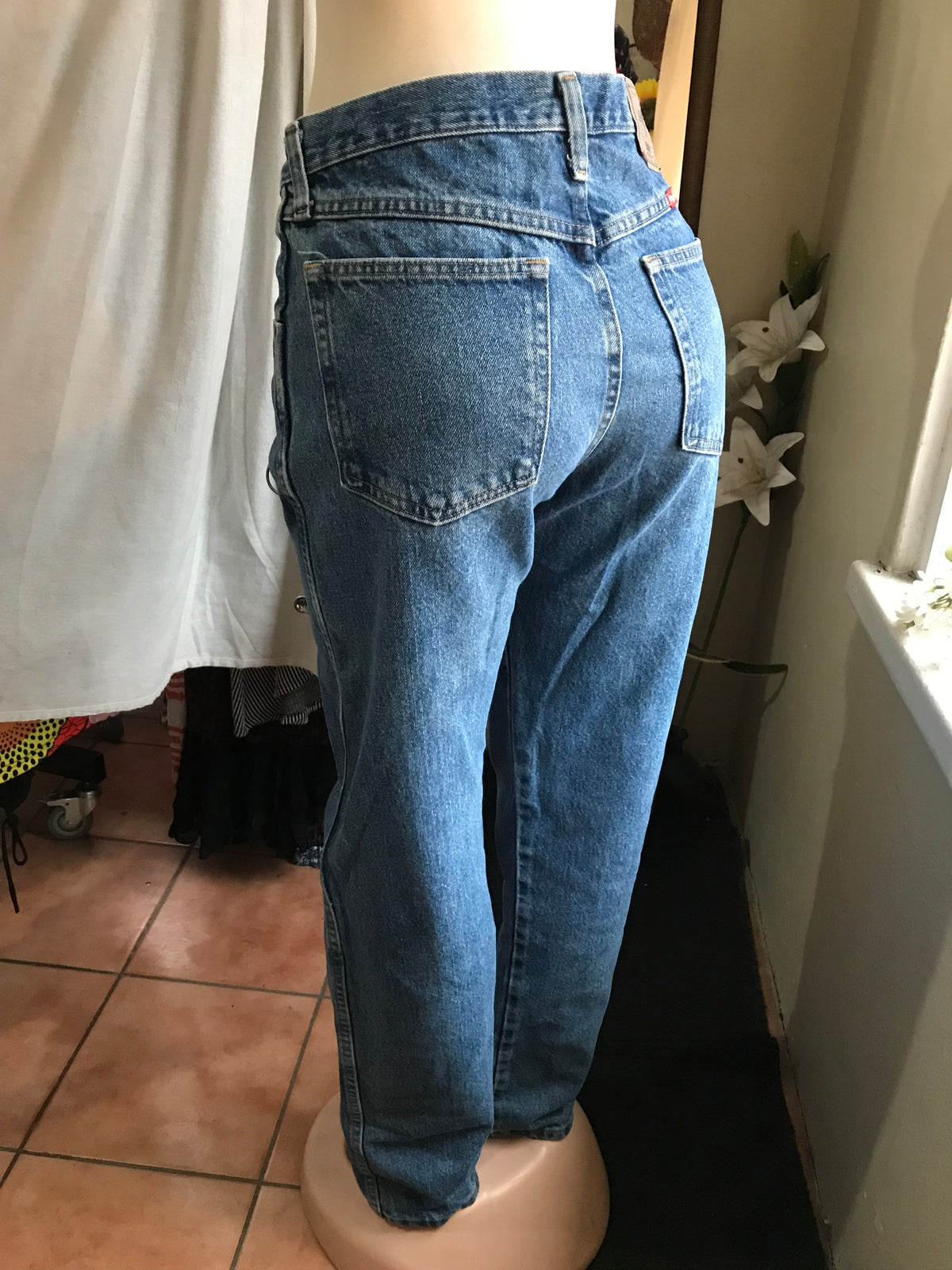 wrangler vintage mom jean blue w32 / m length 32