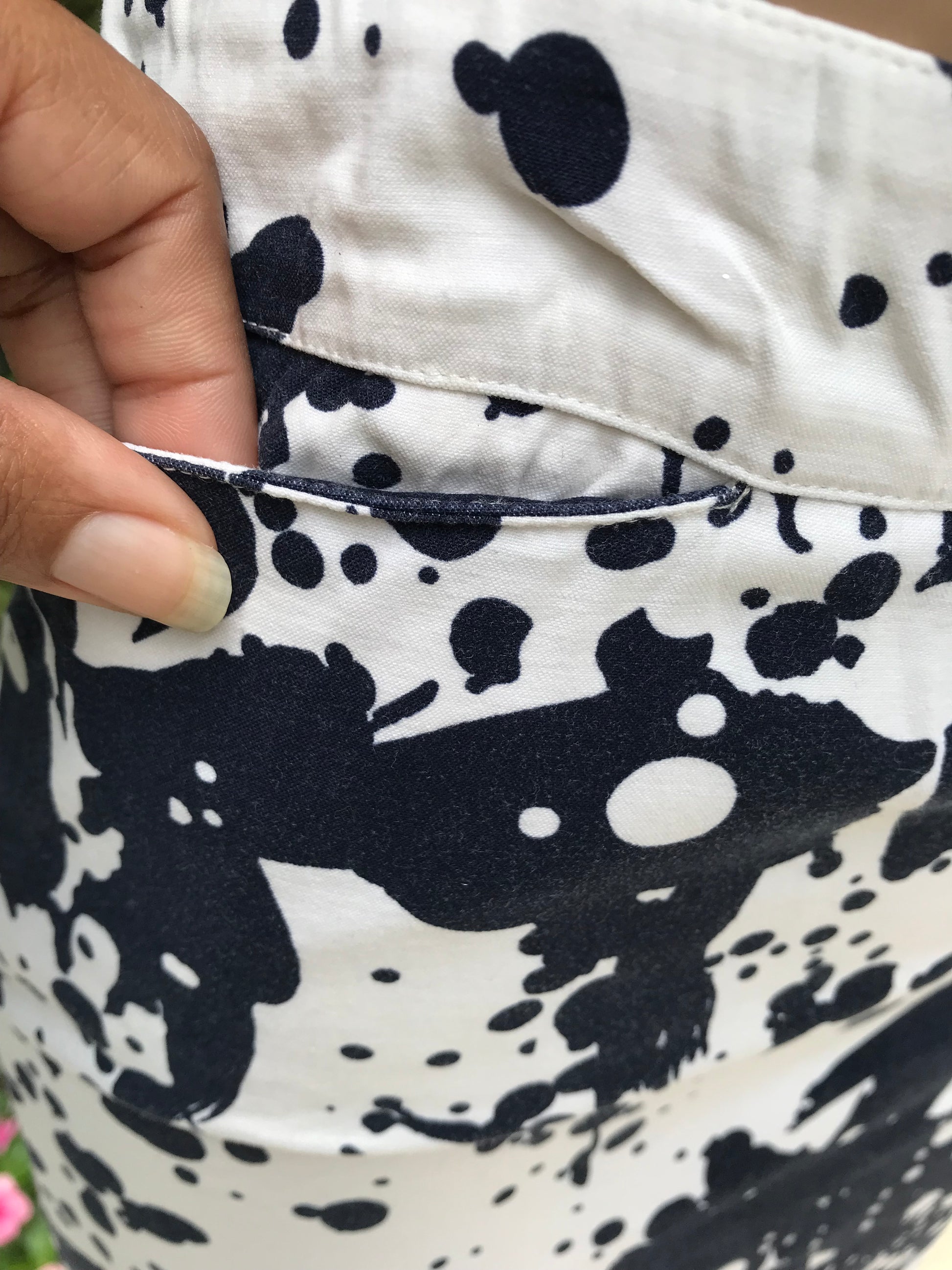 navy paint splash pencil skirt  ... s to m