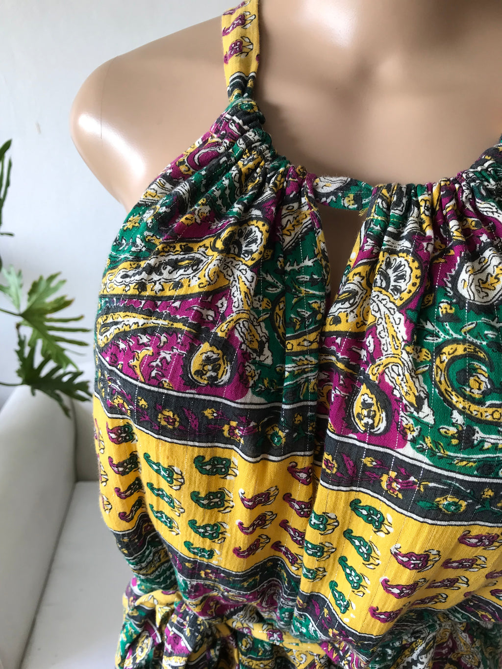 BCBG print maxi (1 side split) • S
