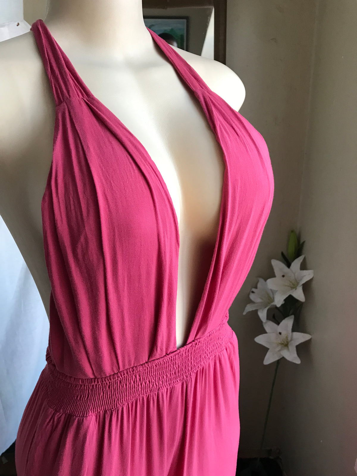 Pink jumpsuit backless ~~~ m