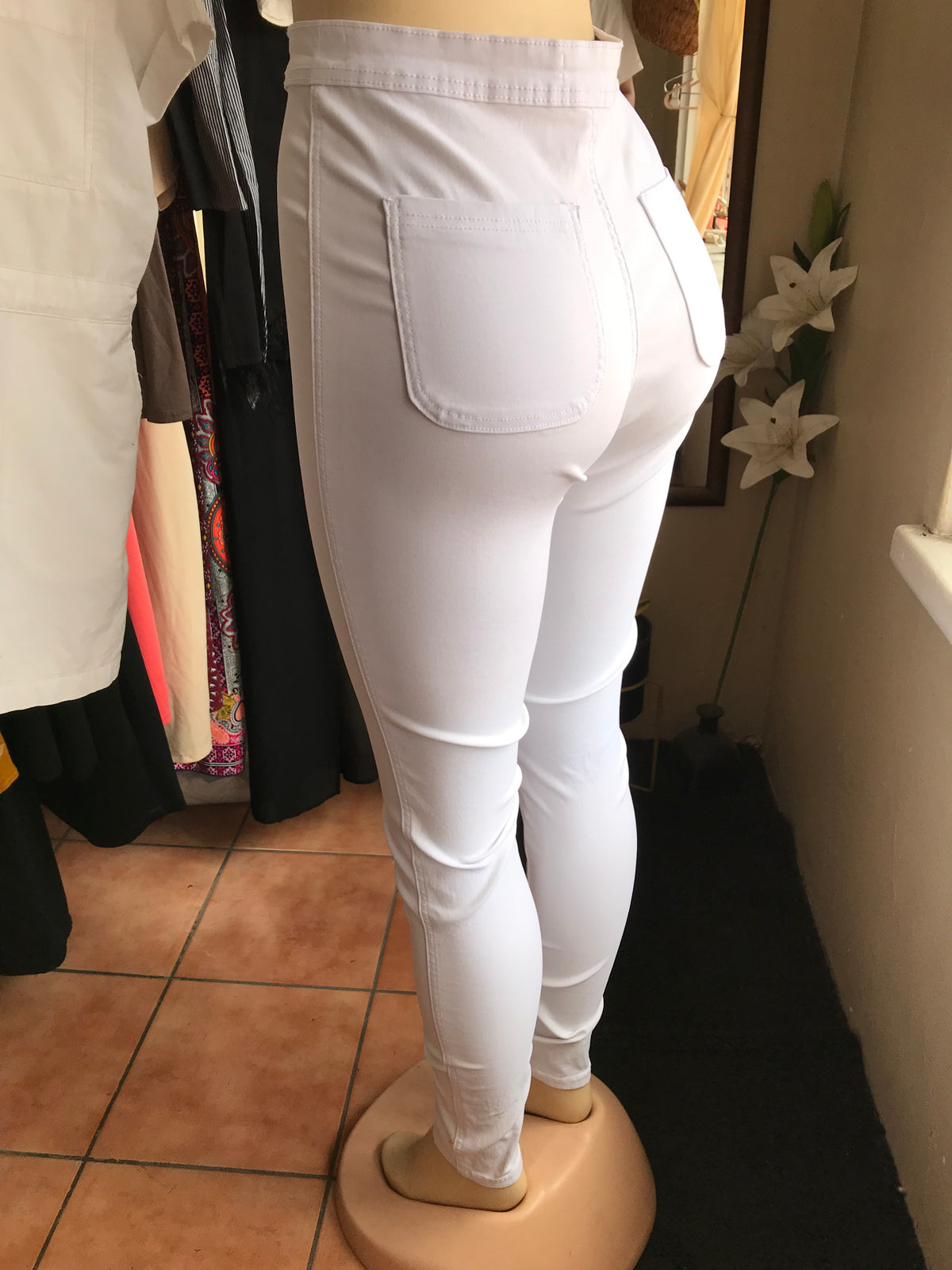 White high waist Jegging ::: m