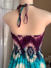 Load image into Gallery viewer, Halter tie dye maxi dress . L
