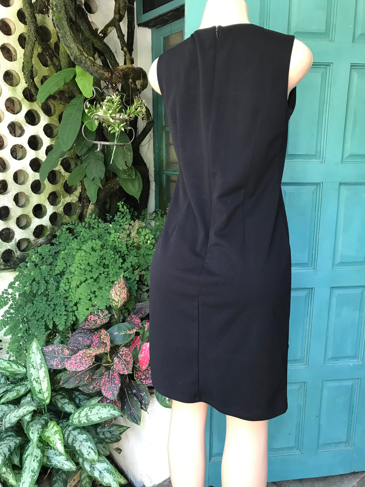 professional colour block dress yellow black white size 8/M