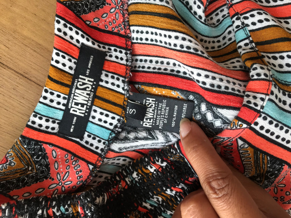 Boho print crinkle pants ::: S-M