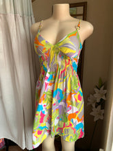 Load image into Gallery viewer, Bright multicoloured sun dress s/m
