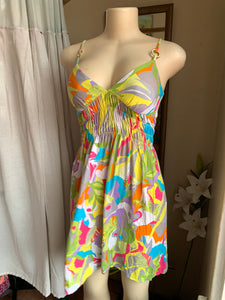 Bright multicoloured sun dress s/m