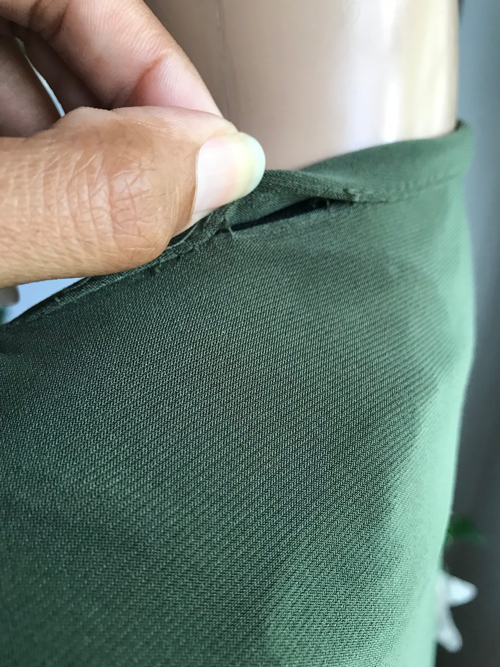 earth green zip jumpsuit easywear cuffed ~~~ Large to plus