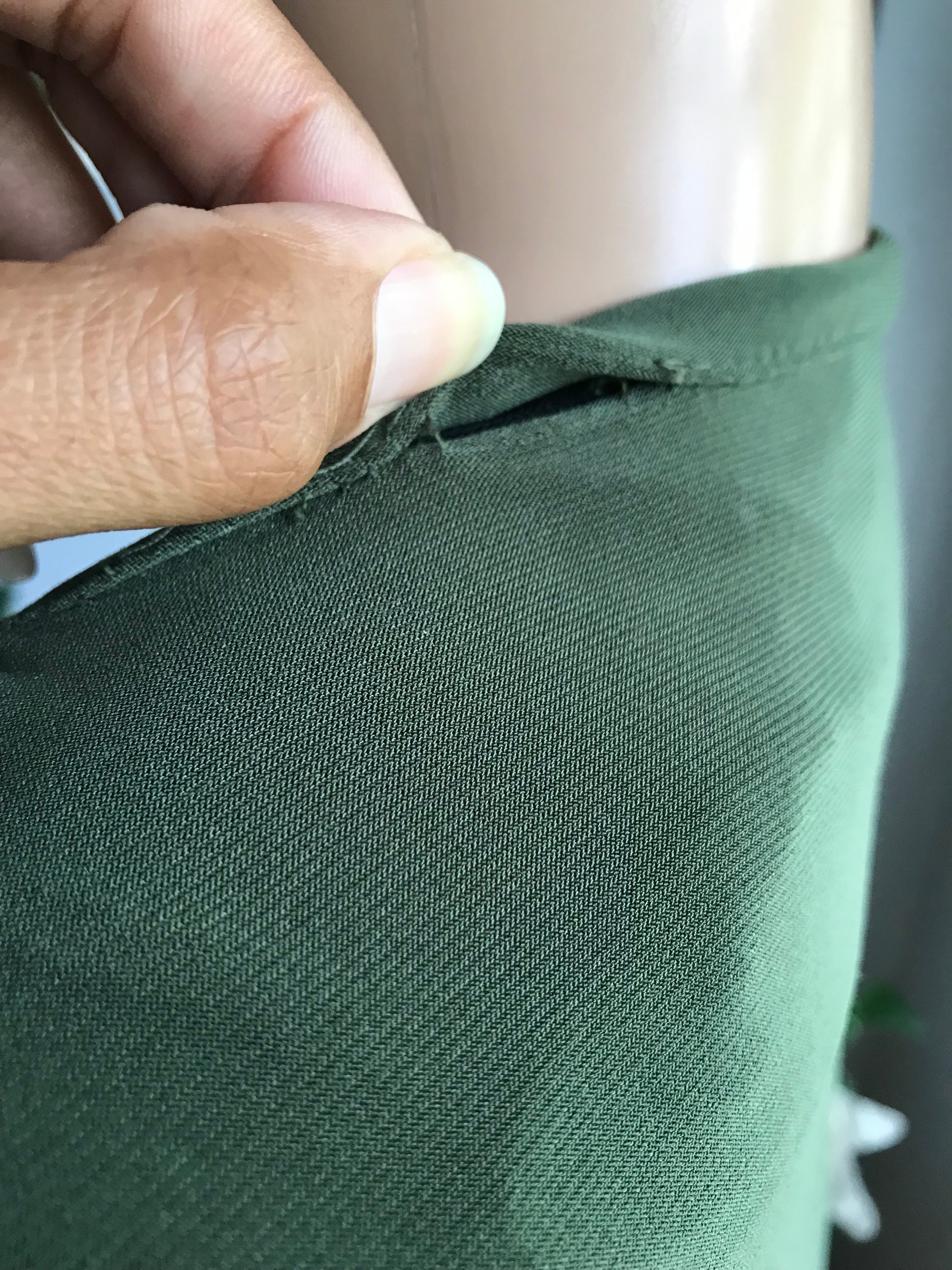 earth green zip jumpsuit easywear cuffed ~~~ Large to plus