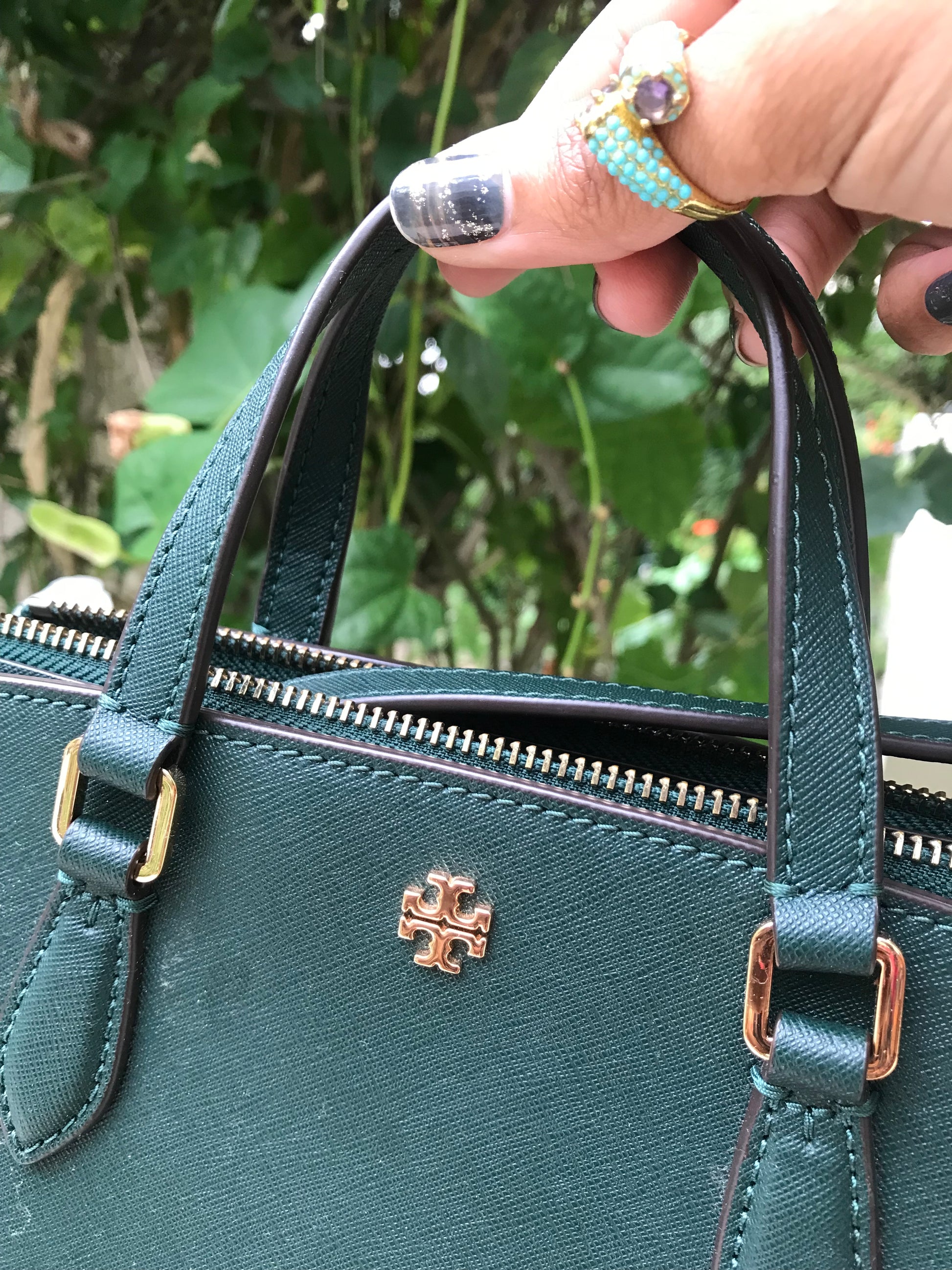 Tory Burch Emerson Mini Top Zip Tote *** Leather Bag