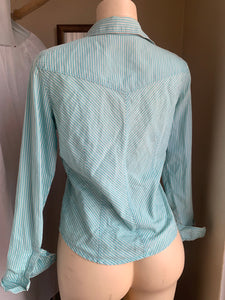 Baby blue stripe professional cotton shirt … M ,,,