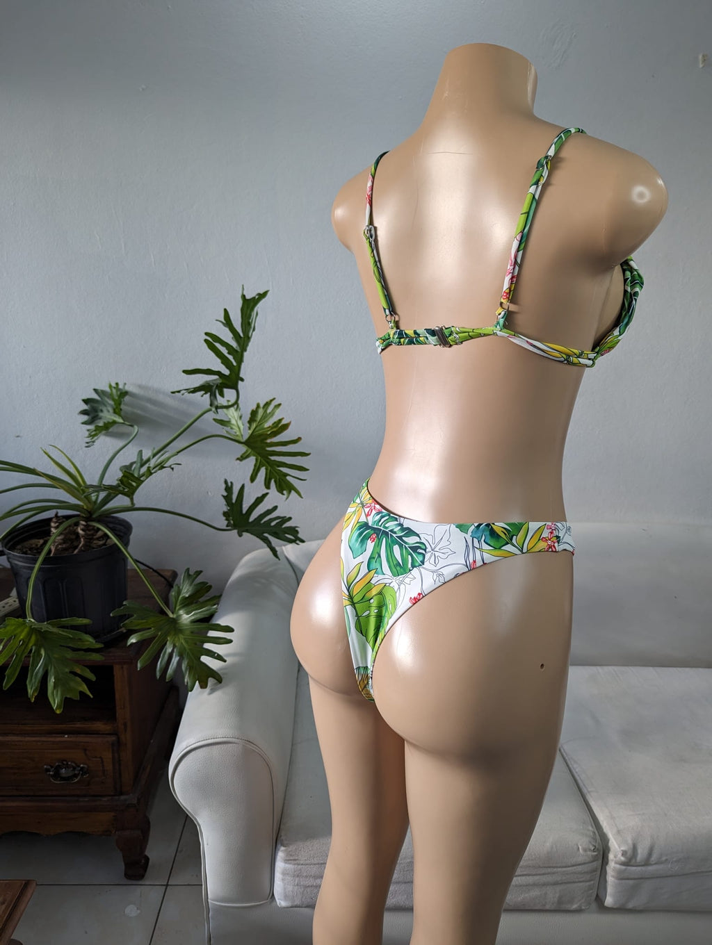 Monsterra leaf Brazilian bikini • S/M
