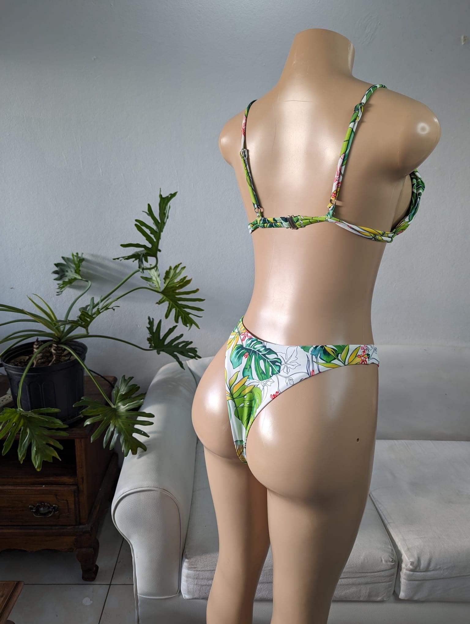 Monsterra leaf Brazilian bikini • S/M