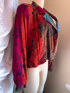 Vintage multicoloured jacket with collar and detailed buttons ^^^ s >>>