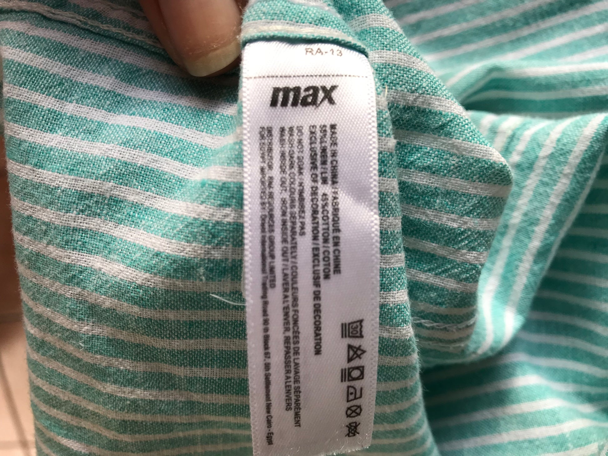 Blue Stripe Mens linen shirt... 2x /xl