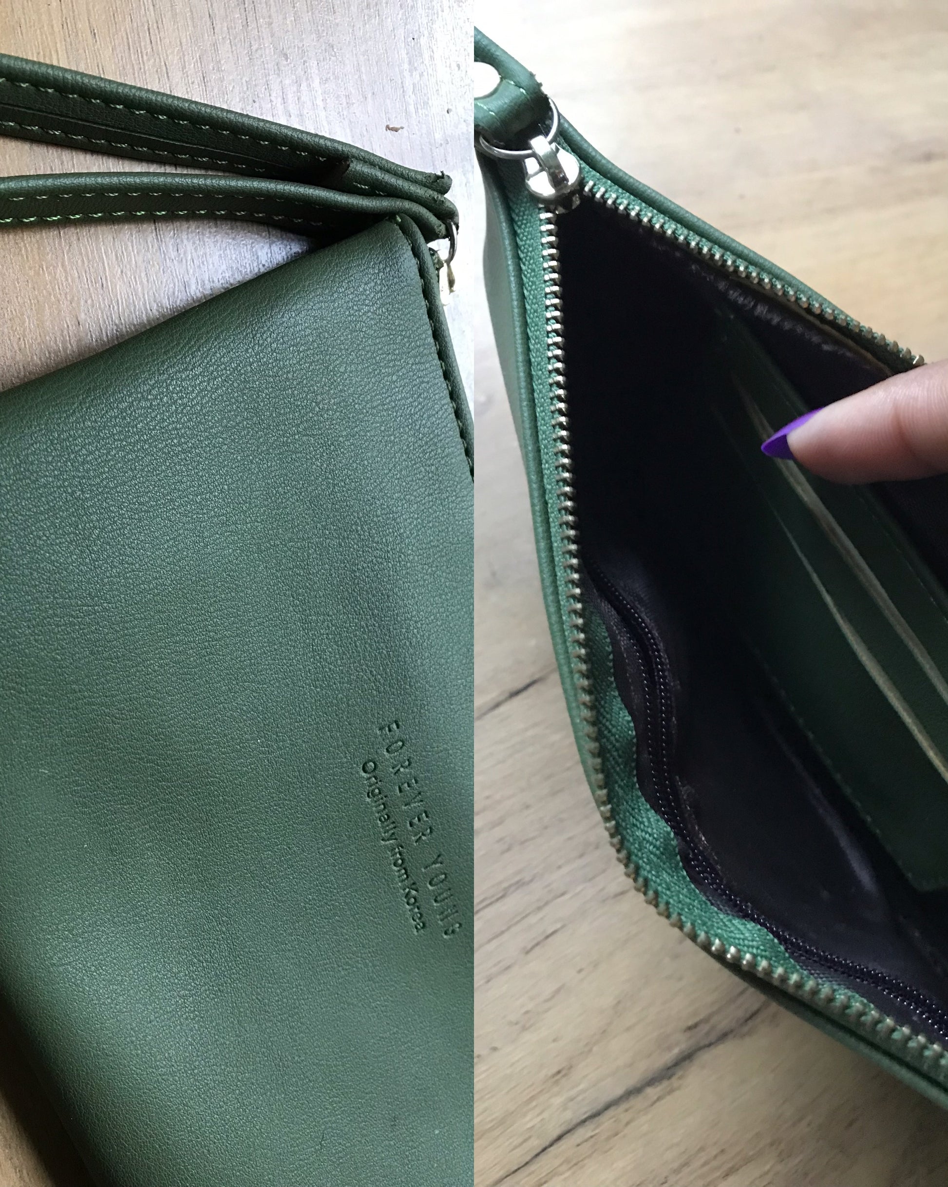 forever young earth green mini bag / clutch ***