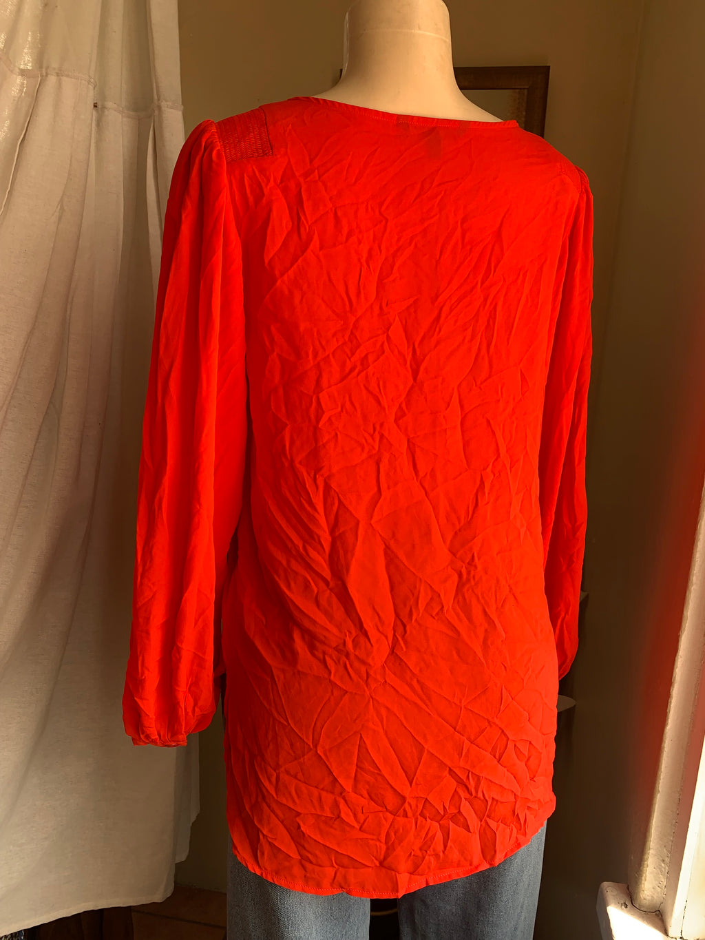 red long sleeve professiona blouse … /XL