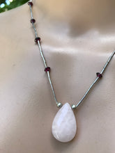 Load image into Gallery viewer, New silver gem necklace *** rose quartz (TNJ original)
