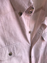 Load image into Gallery viewer, Vintage sand linen button shirt Cuffed men&#39;s ^^^ M
