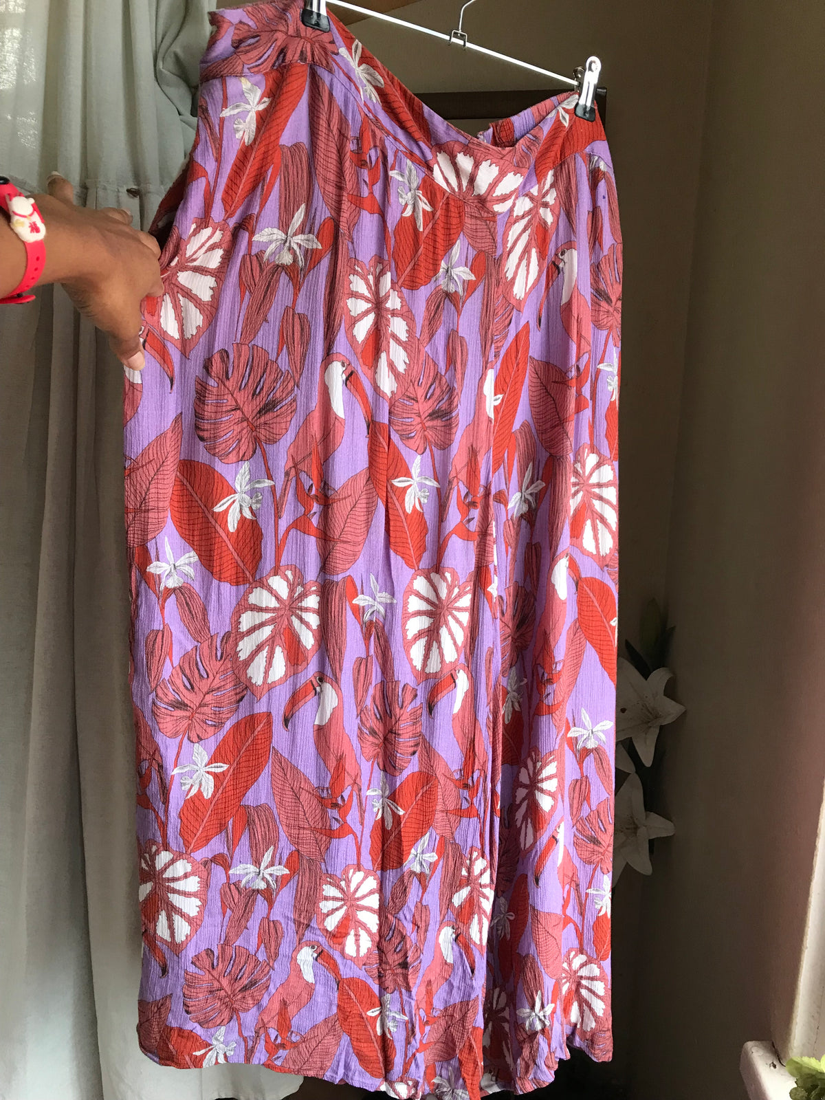 Eloqui floral loose pants rayon ::: pants 2x / size 20