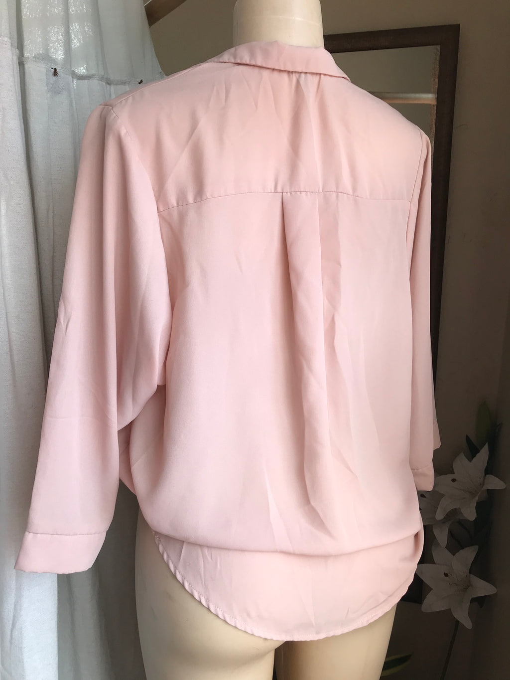 c russe bluash wrap collared blouse … M