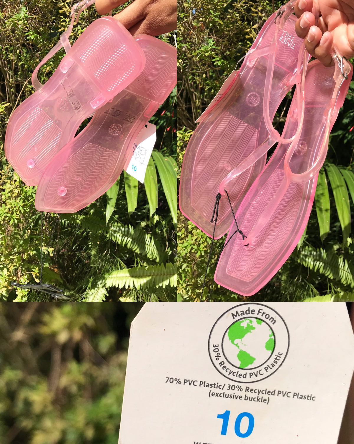 New Tag pink gelly slippers /// size 10