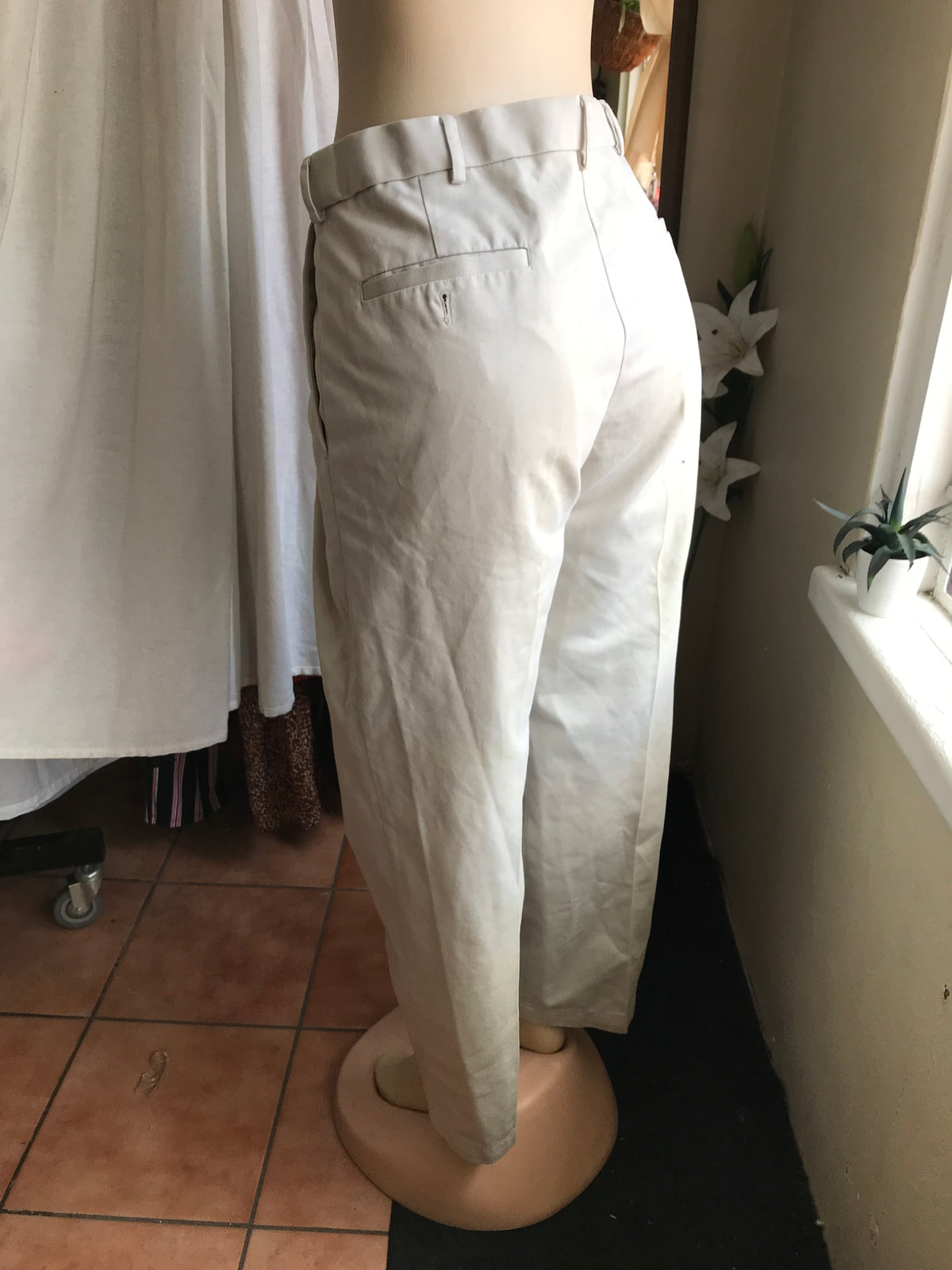 Vintage Cream tailored pants ::: w36 /XL ^^^