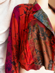 Vintage multicoloured jacket with collar and detailed buttons ^^^ s >>>