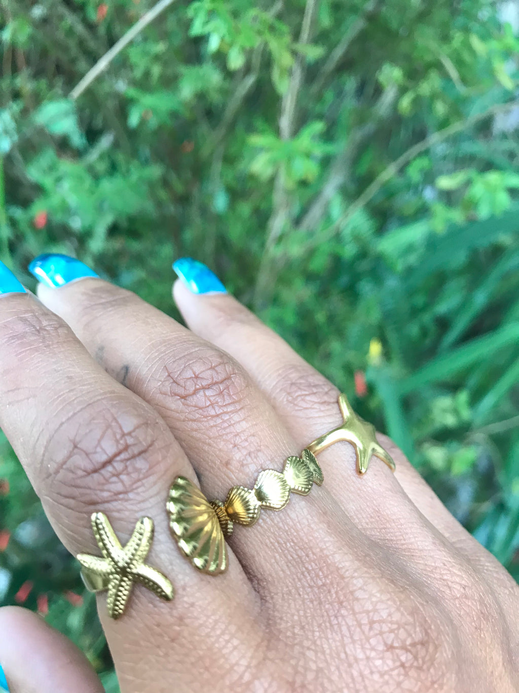 New Beach Themed Rings Stainless Steel *** Gold