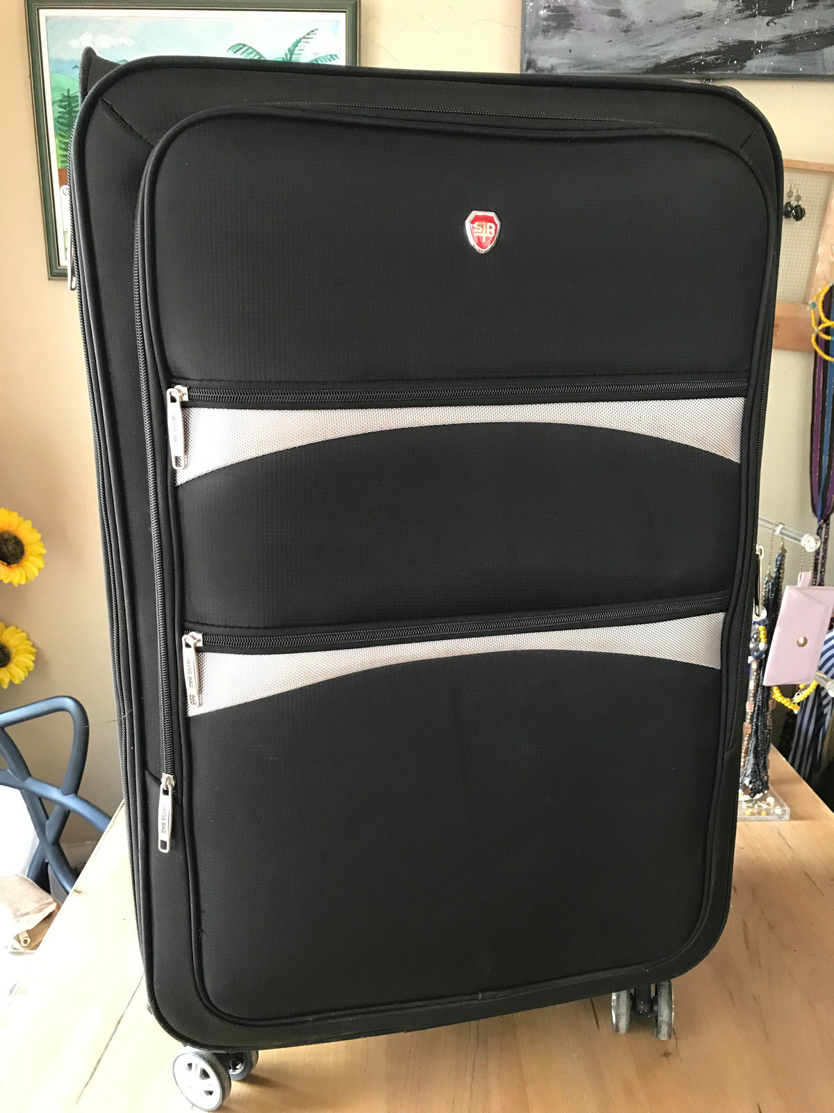 Swiss combination lock large luggage black