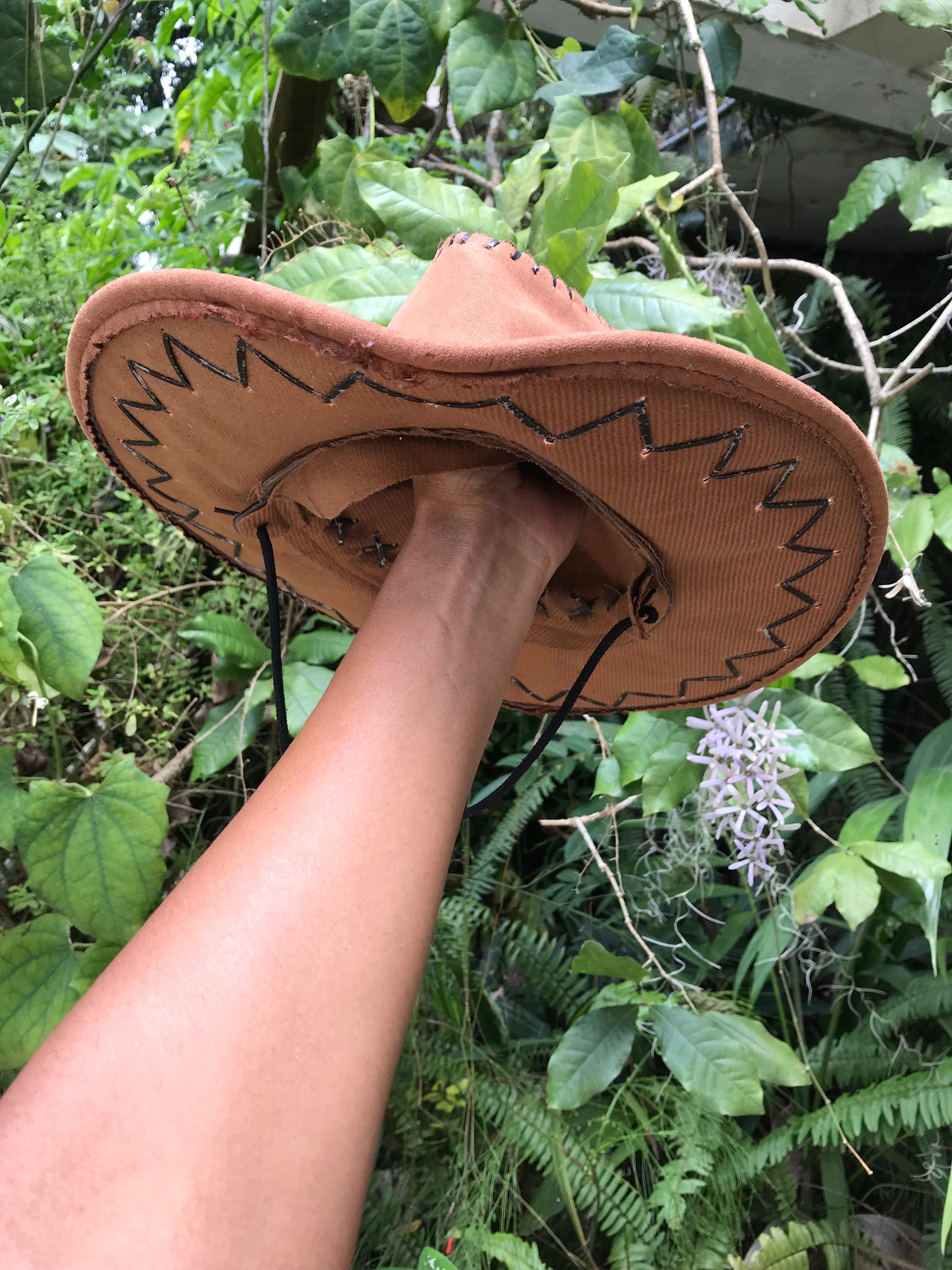 vintage suede brown cowboy hat