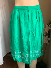 Load image into Gallery viewer, Teal Jamaican made printed A-line skirt s
